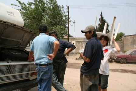 Plausch nach verrichteter Arbet